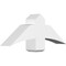 Ekena Millwork Bellingham Architectural Grade PVC Gable Bracket, 36"W x 13 1/2"H x 6"D x 6"F, 9/12 Pitch GBP036X14X0606BEL00 - alternate 1